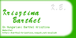 krisztina barthel business card